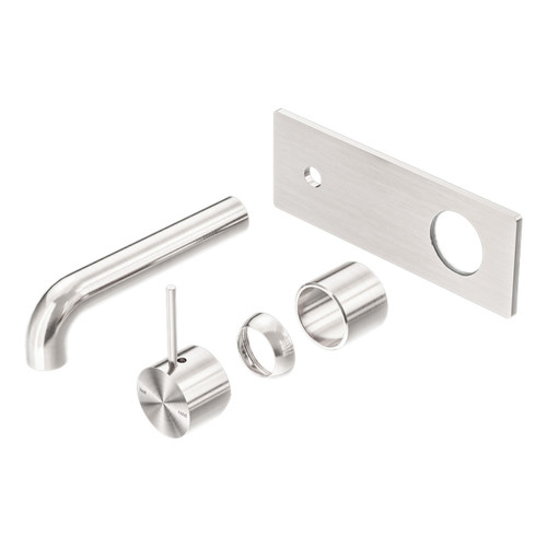 Mecca Wall Basin or Bath Mixer Set Handle Up 120mm (Trim Kit Only) Brushed Nickel [289920]