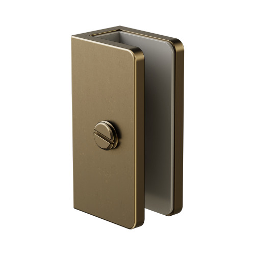 Shower U Bracket 10mm Glass Tumbled Antique Brass [338541]
