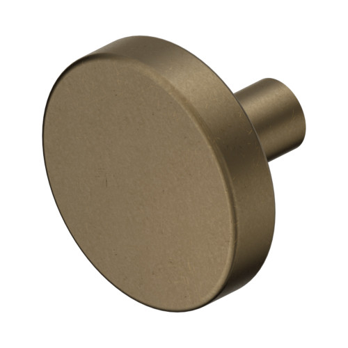 Mecca Cabinet Knob – Ø36 Tumbled Antique Brass [338557]