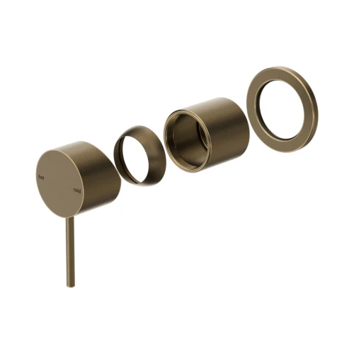 Mecca Shower Mixer 60mm Plate Trim Kit (Only) Tumbled Antique Brass [338617]