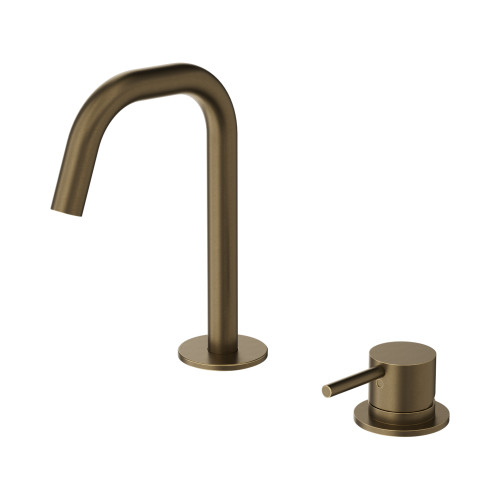 Mecca Hob Basin Mixer Set Edge Spout Tumbled Antique Brass [338404]