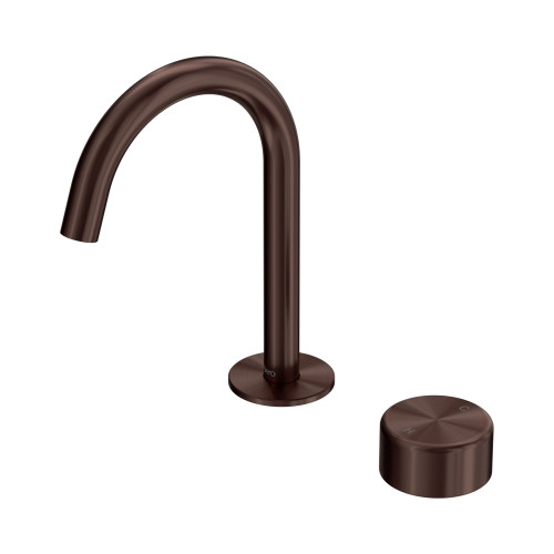 Serenity Progressive Basin Mixer Arc Spout with Metal Handle Rome Bronze [338467]