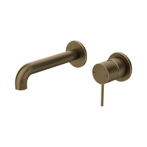 Mecca Wall Basin or Bath Mixer Separate Back Plate 160mm Tumbled Antique Brass [338494]