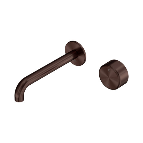 Serenity Progressive Wall Basin Mixer 185mm Spout with Metal Handle Rome Bronze [338411]