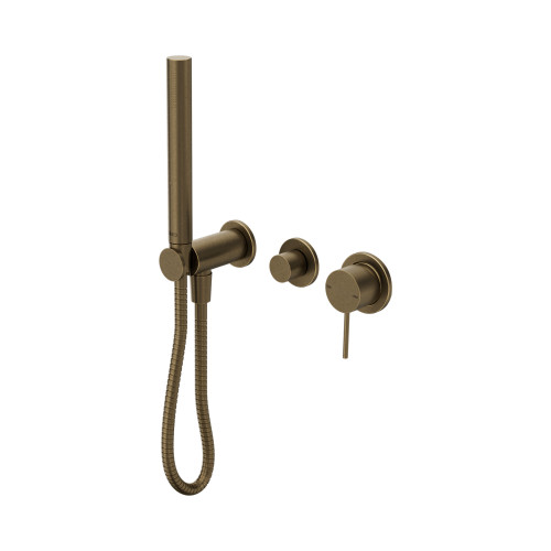 Mecca Shower Mixer Diverter System Separate Back Plate Tumbled Antique Brass [338427]