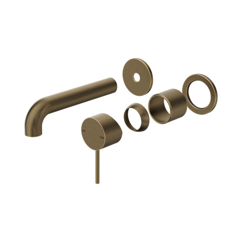 Mecca Wall Basin or Bath Mixer Separate Back Plate 185mm Trim Kit (Only) Tumbled Antique Brass [338609]