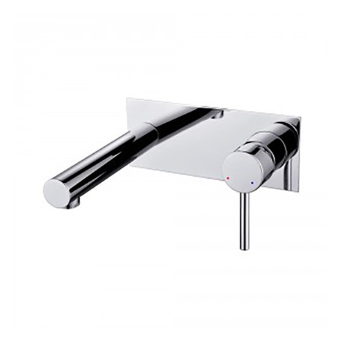 Projix MK2 Wall Pin Lever Basin/Bath Mixer Set 160mm Spout Chrome [133369]