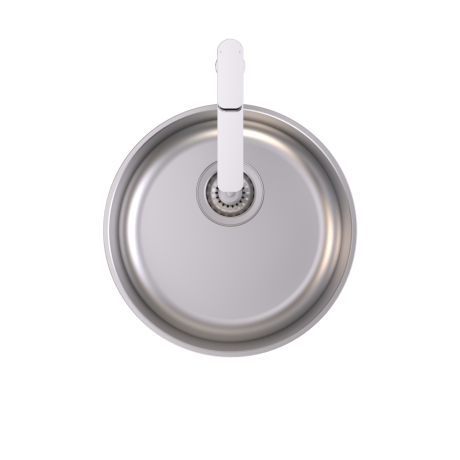 Luna Round Bowl Undermount and Overmount Sink Stainless Steel [157694]