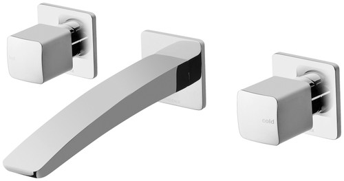 Rush Wall Bath Set 3/4 Turn Ceramic Disc Chrome [128884]