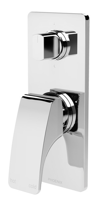 Rush Wall Bath & Shower Diverter Mixer Chrome [128871]