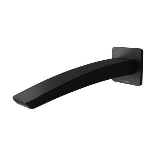 Rush Wall Basin Spout/Outlet 180mm 5Star Matte Black [129795]