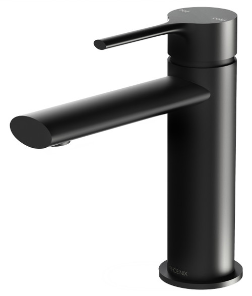 Vivid Slimline Oval Hob Basin Mixer 6Star Matte Black [132819]