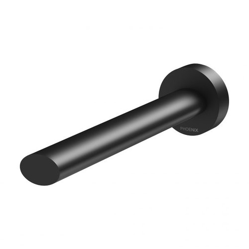 Vivid Slimline Oval Wall Bath Spout/Outlet 180mm Matte Black [132821]