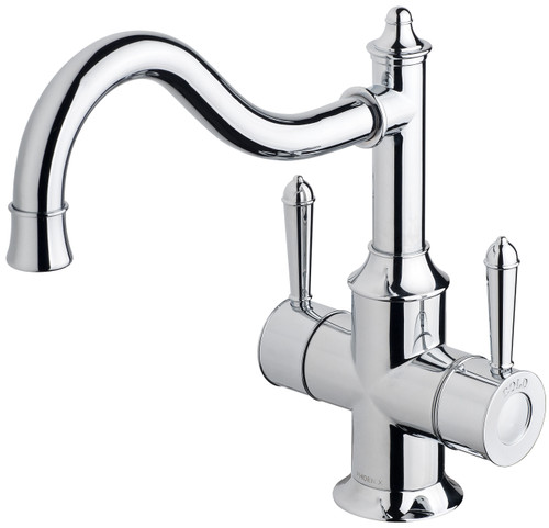 Nostalgia Sink Mixer Shepherds Crook Twin Handle 4Star Chrome [136353]