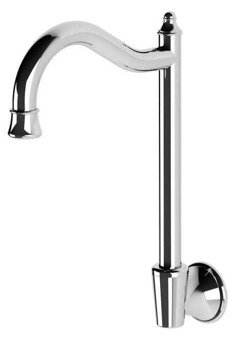 Nostalgia Wall Sink Spout/Outlet Shepherds Crook 3Star Chrome [136377]
