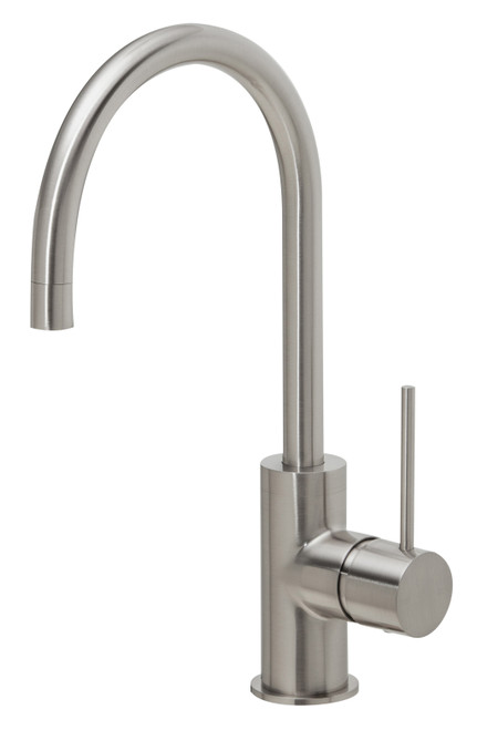 Vivid Slimline Sink Mixer (160mm Gooseneck Spout) 4Star Brushed Nickel [150336]