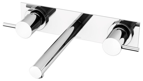 Vivid Pin Lever Wall Basin Set with 200mm Spout 6Star Chrome [158831]