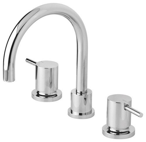 Vivid Pin Lever Hob Basin Set Swivel Gooseneck Spout 5Star Chrome [158829]