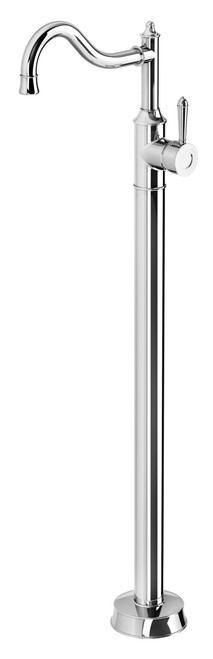 Nostalgia Floor Mounted Bath Mixer Shepherds Crook Chrome [166174]