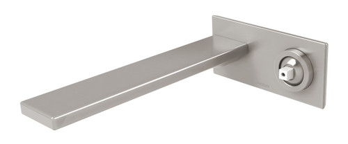 Zimi Wall Bath or Basin Mixer Set (No Handle - 200mm Spout) 5Star Brushed Nickel [168373]