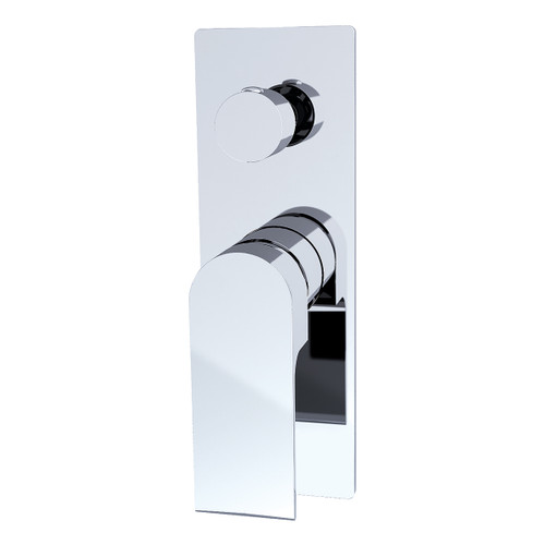 Bianca Bath & Shower Diverter Mixer (Rectangle Plate) Chrome [181246]