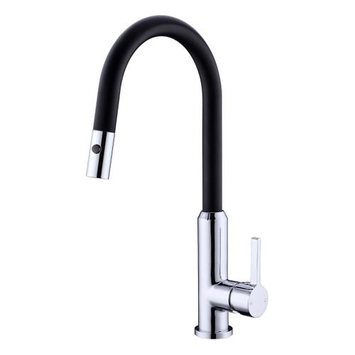 Pearl Sink Mixer wirh Pull-Out Vegie Spray 6Star Matte Black [181360]