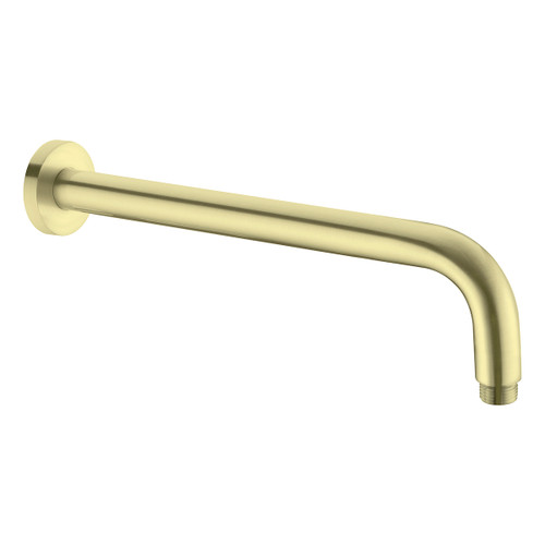 Round Wall Shower Arm 340mm Brushed Gold [181335]