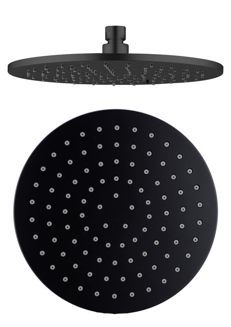 Shower Head Round 250mm 3Star Matte Black [181340]