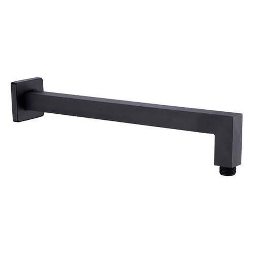 Square Wall Shower Arm 340mm Matte Black [195137]