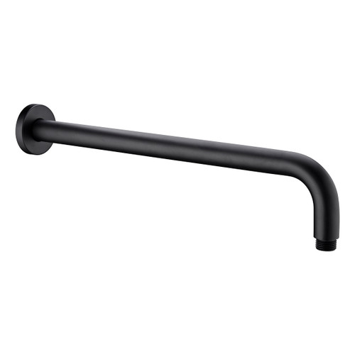 Round Wall Shower Arm 340mm Matte Black [195140]