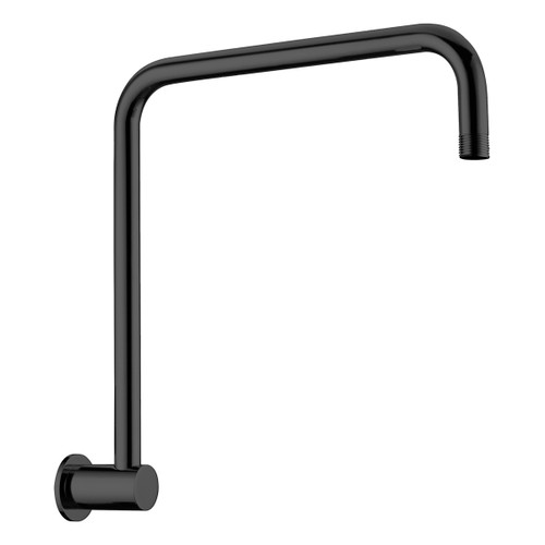 Round Wall Swivel Shower Arm Matte Black [195164]