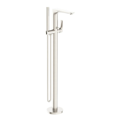 Bianca Free Standing Bath Mixer with Hand Shower Brushed Nickel [195190]
