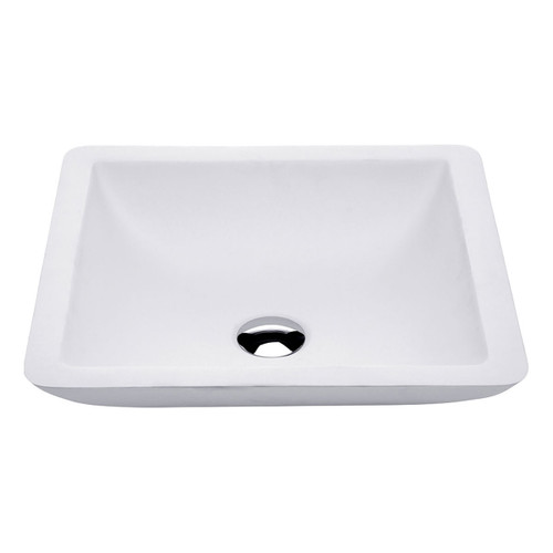 Classique Above Counter Cast Stone Basin Matte White [190216]