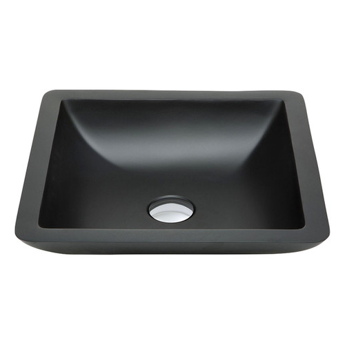 Classique Above Counter Basin Cast Stone Matte Black [190218]