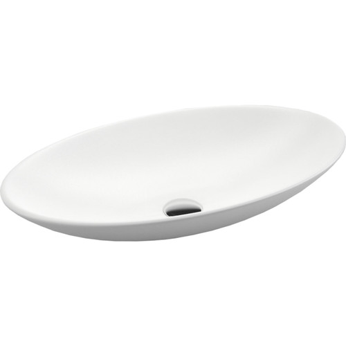 Basin Keeto Ceramic Above Counter 500mm x 350mm x 95mm White NTH [180590]