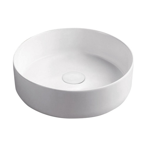 Reba Above Counter Round Basin 360mm x 120mm x 360mm High Matt White [180602]