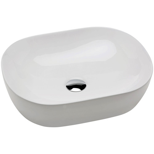 Koko Above Counter Basin 465mm x 375mm x 115mm w/Pop-Up Waste White [191148]
