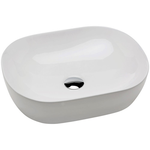 Basin Koko Above Counter 465mm x 375mm x 115mm w/Pop-Up Waste White [191148]