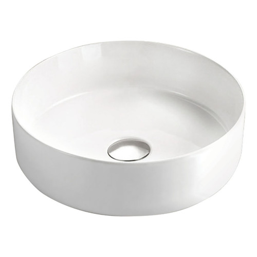 Reba Above Counter Basin White 350mm x 350mm x 120mm with Chrome Pop-Up Waste [191151]