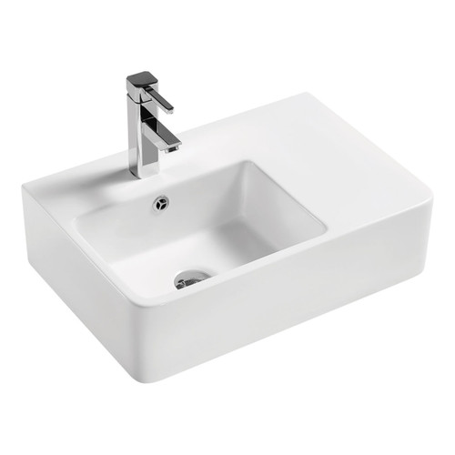 Delta Care Wall Basin Left Hand Bowl White 1 Tap Hole [191776]