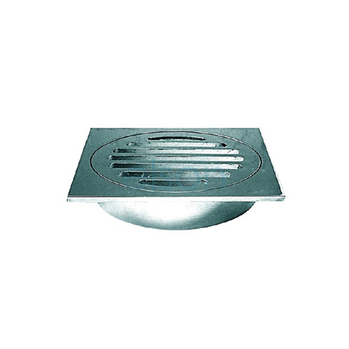 Square Floor Waste 100mm with 25mm tail Chrome [025094]