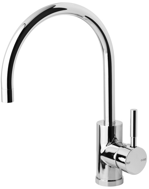 Vivid Sink Mixer (220mm Gooseneck) 4Star Chrome [140917]