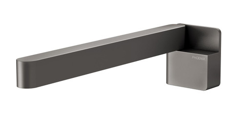 Designer Swivel Square Bath Spout 230mm Gunmetal [180770]