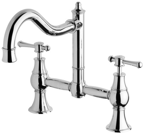 Nostalgia Exposed Sink Set Shepherds Crook 3Star Chrome [191339]