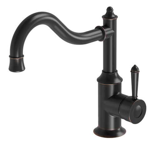 Nostalgia Sink Mixer 220mm Shepherds Crook 4Star Antique Black [191346]