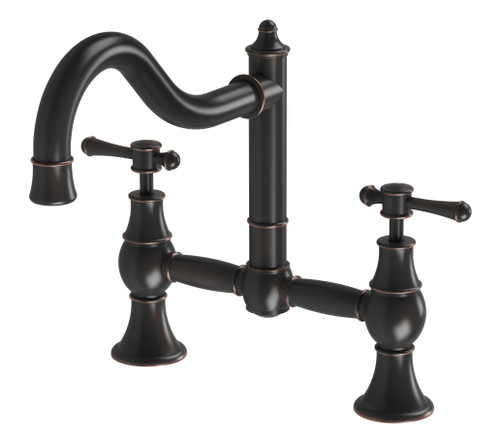 Nostalgia Exposed Sink Set Shepherds Crook 3Star Antique Black [191347]