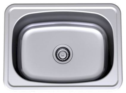 Flushline Single Laundry Tub w/Bypass 45L [068341]