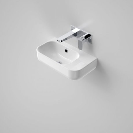 Luna Hand Wall Basin with Overflow White 0 Tap Holes [153104]