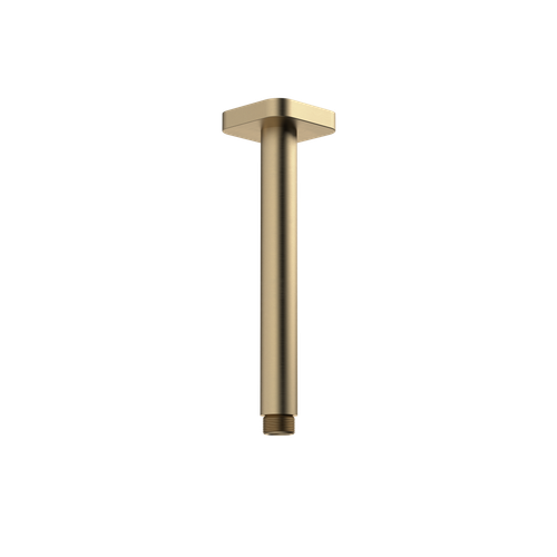 Luna Straight Arm Square Flange 210 Brushed Brass [194626]