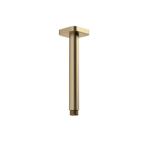Luna Straight Arm Square Flange 210 Brushed Brass [194626]